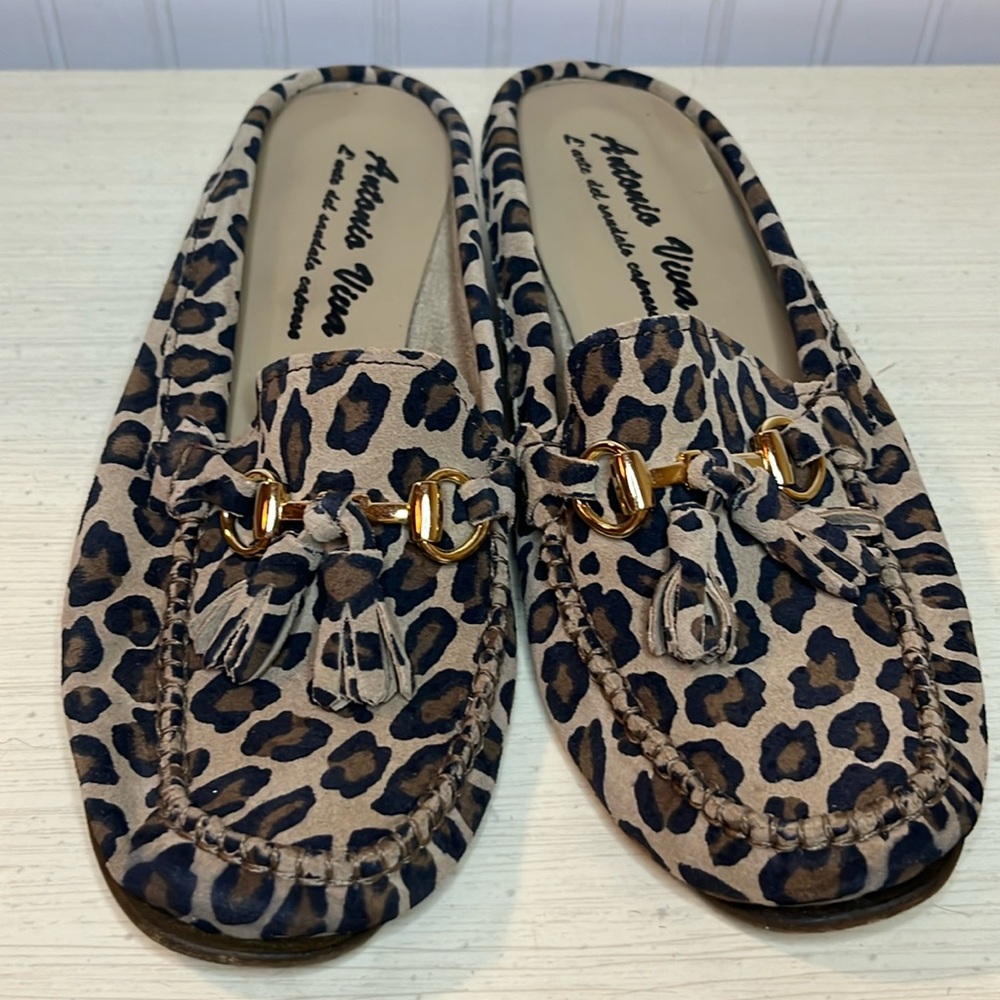 Antonio Viva Vero Cuoio Italy Leopard Horse Bit Mules